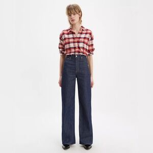 Levi's Dark Blue Flare & Wide Leg Jeans
